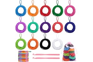 Aodaer 288 Piece Loom Potholder Loops Weaving Loom Elastic Potholder Loops Refill with Multiple Colors for DIY Crafts Supplies, Compatible with 7 Inch Weaving Loom