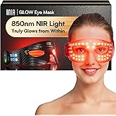INIA Red Light Therapy Eye Mask for Precision Care, 850nm NIR, Cryotherapy | 4-Week Visible Results, Under-Eye Cooling, 96 LEDs, Target Dark Circles, Puffiness, Fine Lines, Forehead &amp; Crow's Feet