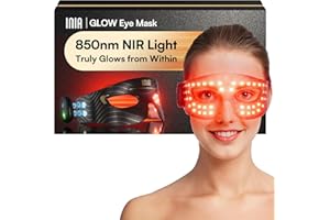INIA Red Light Therapy Eye Mask for Under Eye Treatment & Rejuvenation - Skincare Device for Dark Circles, Wrinkles, Forehead Lines, Crow's Feet