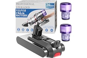 BOTKK Professional 8500mAh V11 Battery Replacement for Dyson V11 Click in Battery SV15 SV16 SV17 SV22 SV28 SV29 SV47 970938-01 970425-01 (Not for Screw-in Models)