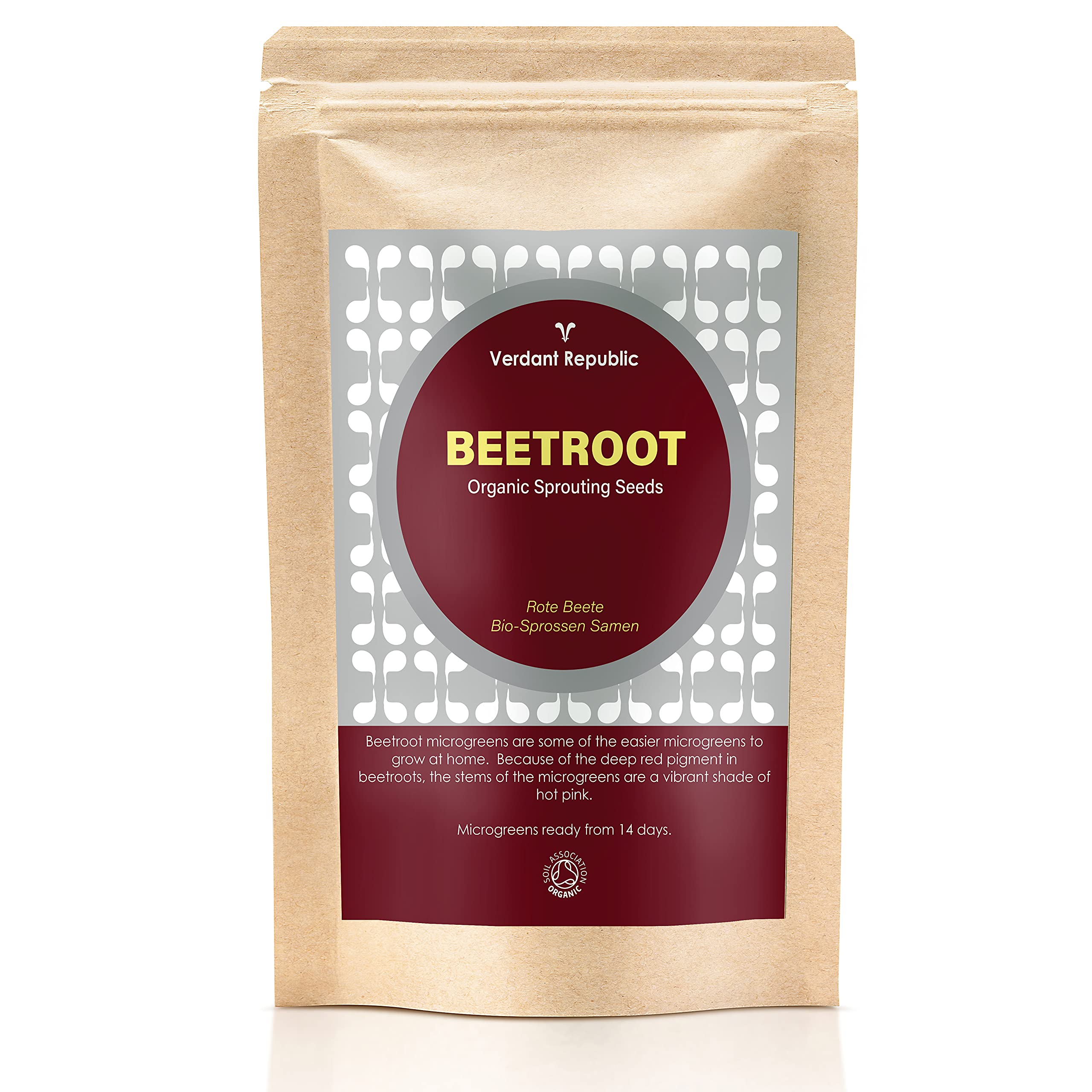 Verdant Republic Organic Beetroot Microgreens Seeds | 50g | Non GMO Superfood | Easy to Sprout | High Germination into Microgreens from 2 Weeks