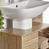 VonHaus Chester Under Sink Cabinet Oak Effect 2 Shelves Anti-Tip view 9