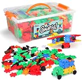 Snapid Building Bricks 400 Pcs Connecting Toy - Strong Durable Colorful Block Set w Storage, Interlinking Construction Blocks for Kids - STEM Development, Creativity and Educational Children Toys, 4+