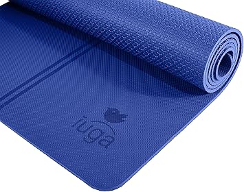 Amazon.com: Esterilla de yoga ecológica Iuga con líneas de ...