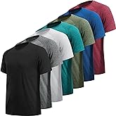 MLYENX 7 Pack Workout Shirts for Men Quick Dry Moisture Wicking Mens Gym Shirts Athletic T-Shirts