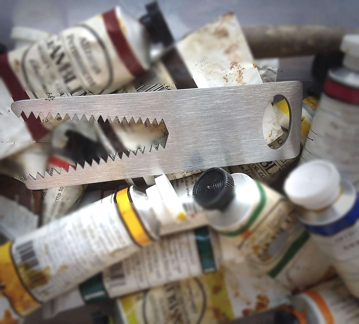 Small Cap Opener for Paint Tubes, Toothpaste Tubes, and Other Twist-Off Tops | Grip Aid for Arthritis | Pochade Box Accessory: Health & Personal Care