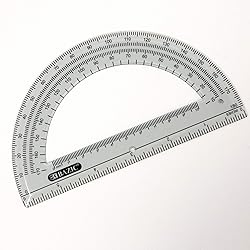 BAZIC Protractor Semicircular 6 Inch 180