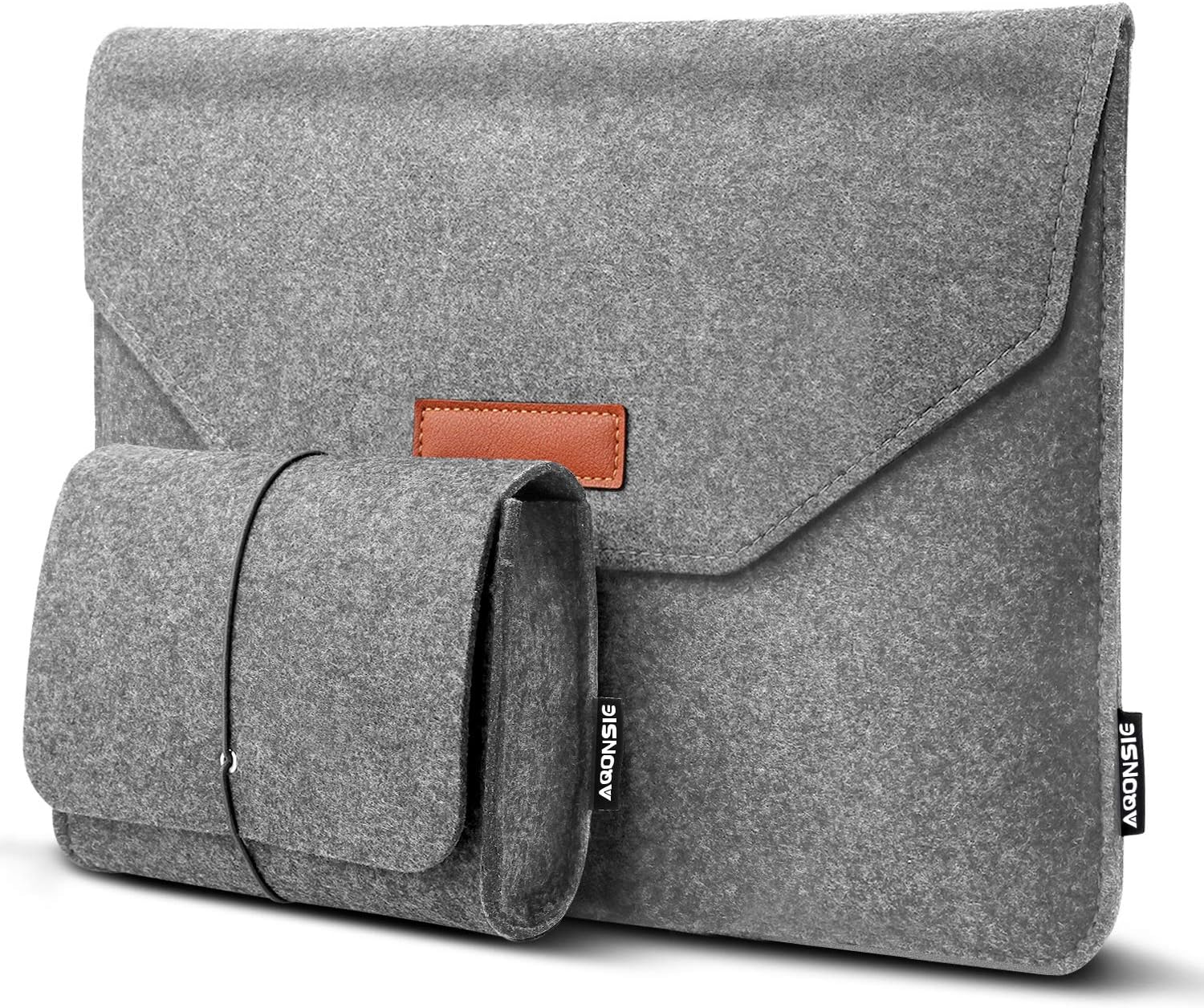 Christmas/New Year Gifts 13-13.3" Laptop Bag with Extra Storage Pouch,13.3-inch Felt Sleeve Ultrabook Laptop case for 13-inch MacBook Pro 2016/2017/2018,13" MacBook Air 2018, iPad Pro 12.9 Laptop Bag