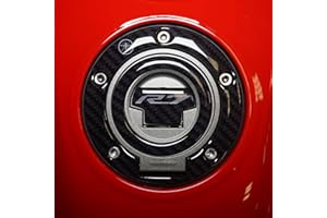 labelbike - 3D Sticker Motorcycle Fuel Tank Cap Protection and Decoration in Resin Compatible with Yamaha R7 2021-2024 Carbon Color