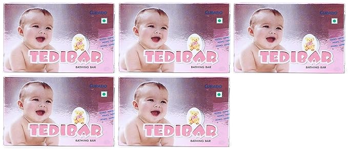 CURATIO Tedibar Baby Bathing Bar , 75 g , Pack of 5