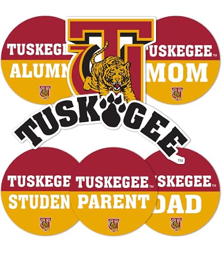 Tuskegee University NCAA Sticker Sheet - Vinyl Decals For Laptop, Water Bottle & Car - View #10