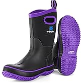 Trudave Rubber Boots for Women, Mid Calf Rain Boots, Womens Waterproof Boots, Neoprene Insulated Outdoor Work Mud Boots for Hunting Farming Gardening Fishing, Size 5-11