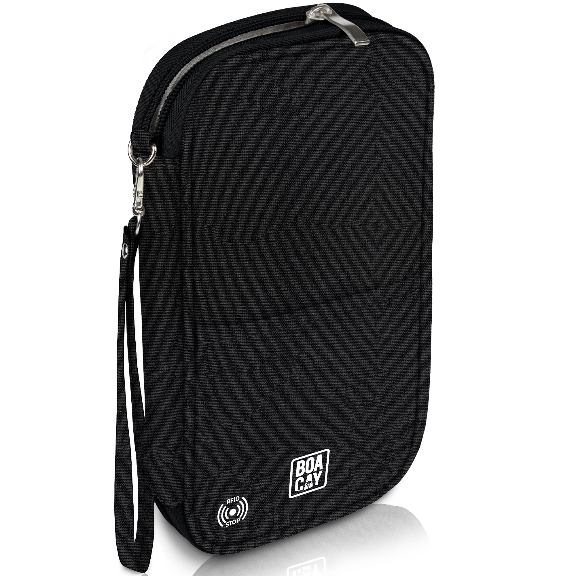 BOACAY Family Passport Holder, RFID Travel Wallet for Women & Men, Document Organiser, Holiday Essentials & Waterproof Cover for Tickets, Money, Cards