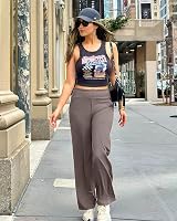 G4Free Yoga Dress Pants with Pockets Wide Leg Trousers High Waist view 6