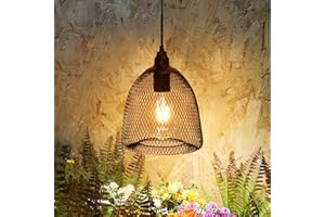 LAREKOOK Battery Operated Hanging Light with 6 Hours Timer-Outdoor Indoor Pendant Chandelier Waterproof Lamp Lantern for Gazebo Porch Garden Patio Decorative Metal Warm White Bulb