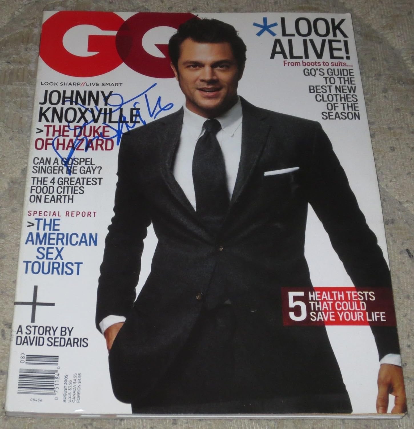 Johnny Knoxville Signed Gq Magazine Authentic Autograph Jackass Bad Grandpa Coa At Amazon S Entertainment Collectibles Store