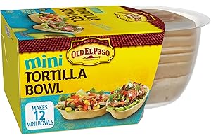 Old El Paso Mini Tortilla Bowl, Package with 12 Soft Mini Tortillas, 144 Grams Package
