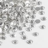 Beadsland 2880pcs Flat Back Crystal Rhinestones Round Gems for Nail Art and Craft Glue Fix, Crystal,SS20,4.6-4.8mm