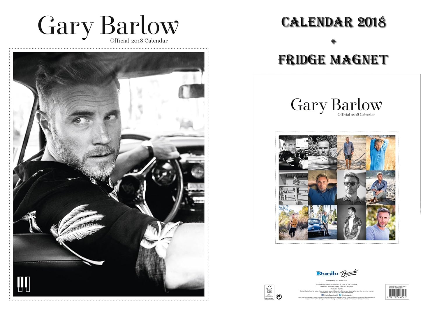 Calendario oficial del 2018 de Gary Barlow + imán para nevera ...