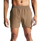 MIER Men's 5 Inch Running Athletic Shorts with Pockets Quick Dry Lightweight Gym Workout Shorts, Elastic Waist