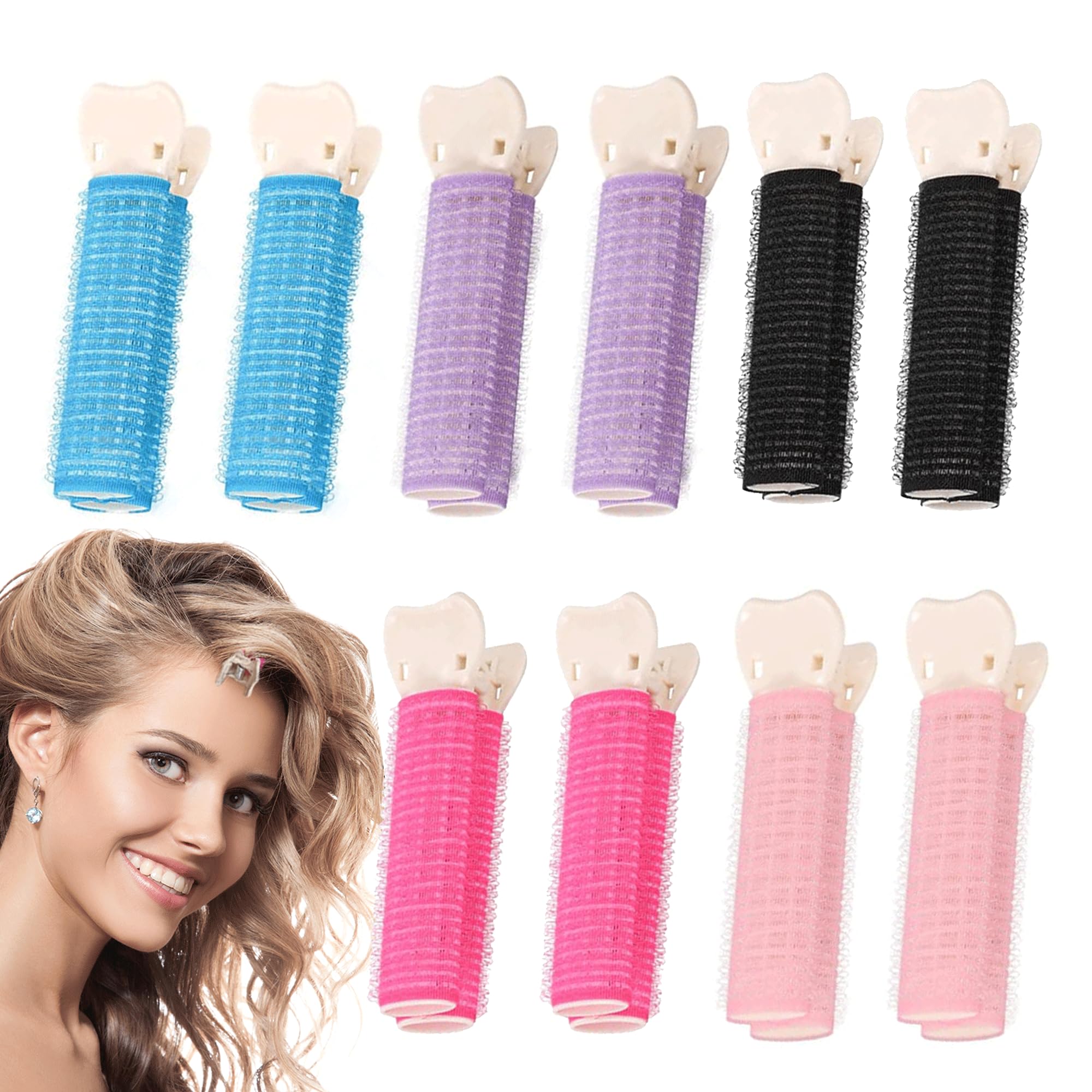 10 Pcs Volume Root Hair Clips Portable Multi Purpose DIY Stylish Curls for Women Girls - Home Travel Salon