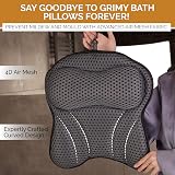 Simply Serene Luxury Bath Pillow 4D Air Mesh Head Neck Back Support 6 Suction view 6