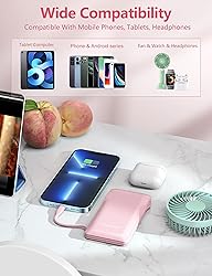 10000mAh Portable Phone Charger with Built-in 2