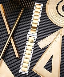 BINLUN Thick Stainless Steel Watch Band Metal Heavy