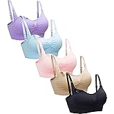 Suekaphin 5PACK Nursing Bra Wireless Bra Women's Sleeping Maternity Bra Breastfeeding Bra