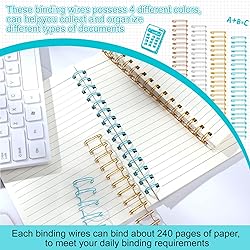 Chengu 20 Pcs Cinch Wire Binding Wire Twin Binding