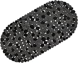 WELTRXE Shower Mat Non Slip Anti Mould Bath Tub Mat 69x36cm Black