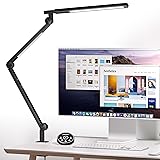 AmazLit Desk Lamp with Clamp, Eye-Care Swing Arm