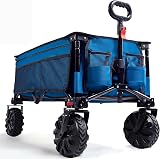 Timber Ridge Collapsible Folding Wagon with Adjustable Handle & Cup Holders