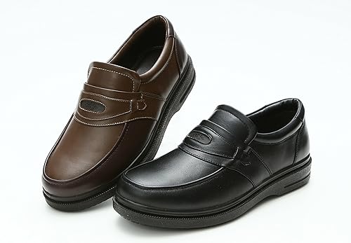 Amazon トップフィット コンフォートシューズ メンズ ３ｅ 幅広 軽量 防滑 ビジネスシューズ ウォーキングシューズ カジュアル ブラック 27 0 Top Fit トップフィット ビジネスシューズ