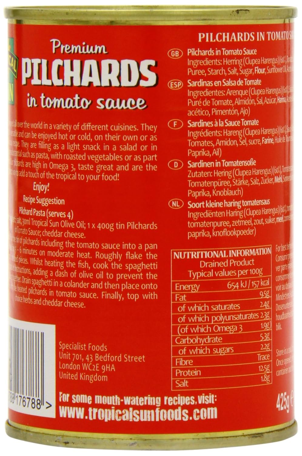 Lucky Star Pilchards Nutritional Information Nutrition Pics