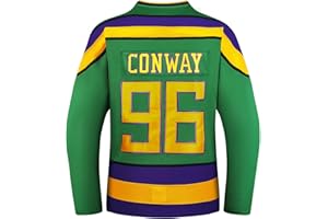 YEEE JPEGLN Charlie Conway #96 Mighty Ducks Ice Hockey Jersey S-XXXL