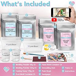 Luna Bean Baby Footprint & Hand Casting Kit
