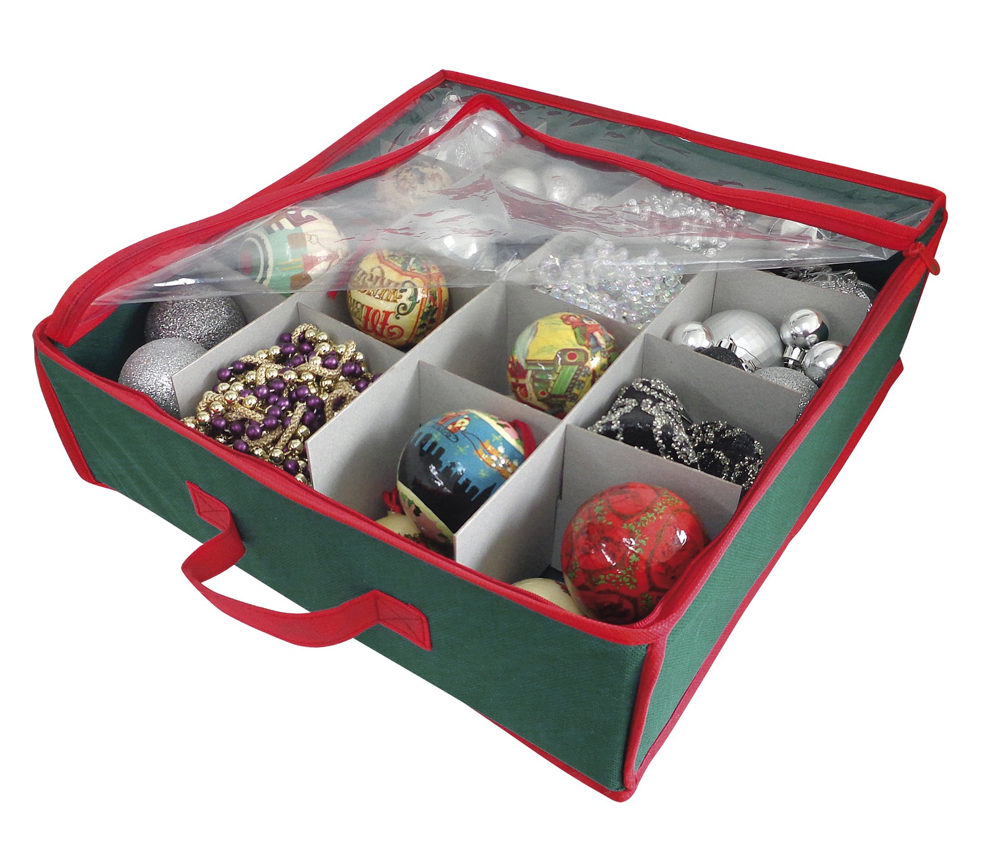 Christmas Corner XMA137389 Decoration Storage Bag, Green, 38 x 38 x 13cm