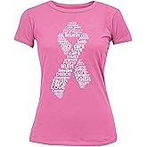 Promotion & Beyond Breast Cancer Awareness Pink Ribbon T-Shirt for Women Breast Cancer Shirts