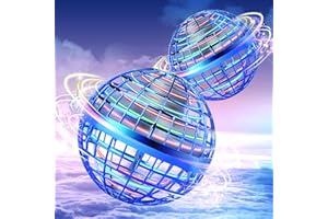 Vrainito Flying Orb Ball 2025 Upgrade, 2 Pack Hand-Controlled Flying Orb Toy, 360° Rotating Cosmic Globe Hover Ball for Kids (Blue + Blue)