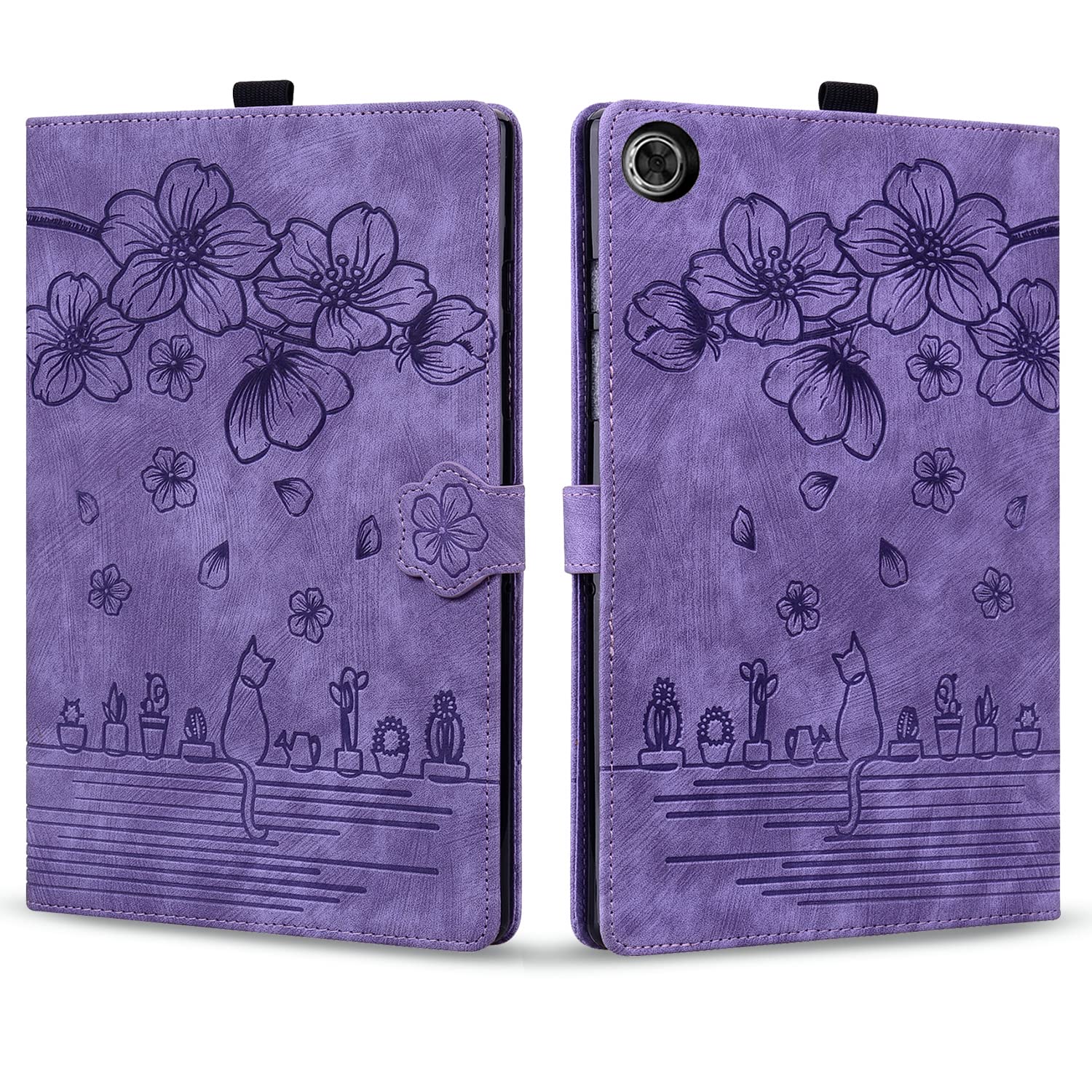 Rosbtib Case for Lenovo Tab M10 (3rd Generation) 10.1 Inch 2022 TB-328FU / TB328XU (Not for M10 2019), PU Leather Flip Cover with Magnetic Card Slot Cover Lenovo Tab M10 10.1 inch, Purple