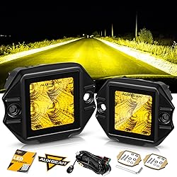 Auxbeam Flush Mount Pod Lights, 3.5 inch Amber LED
