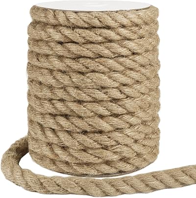 Tenn Well 14mm Natural Jute Rope 10m Thick Strong Brown Decor