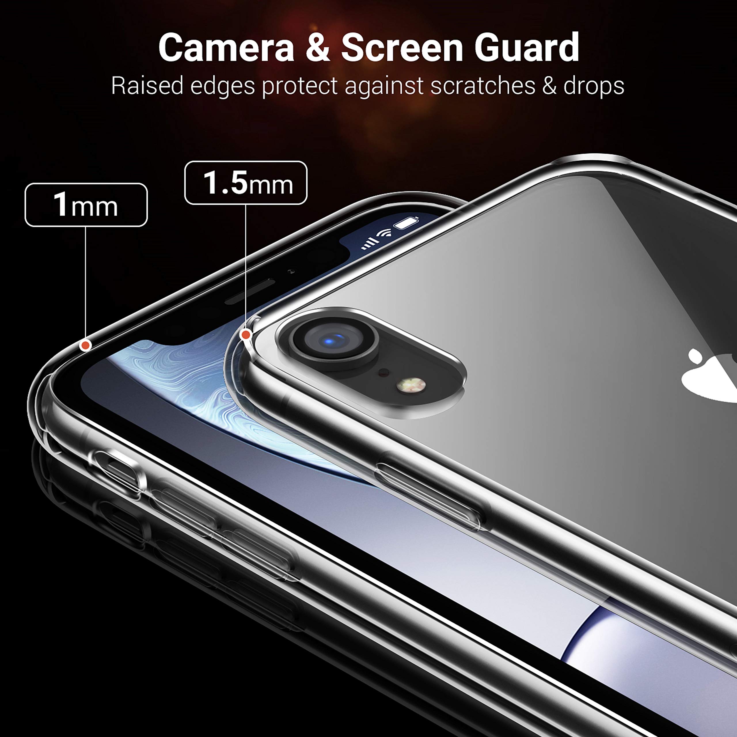 CASEKOO iPhone XR Case, Clear Protective [AntiYellowing] Ultra Hybrid