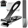 EBEWANLI Straight Nail Clipper, 17mm Wide Jaw Opening Extra Large Toenail Clippers for Thick Nails or Tough Fingernail & Ingrown Toenail, Heavy Duty Thick Toenail Clippers for Seniors, Men, Adult