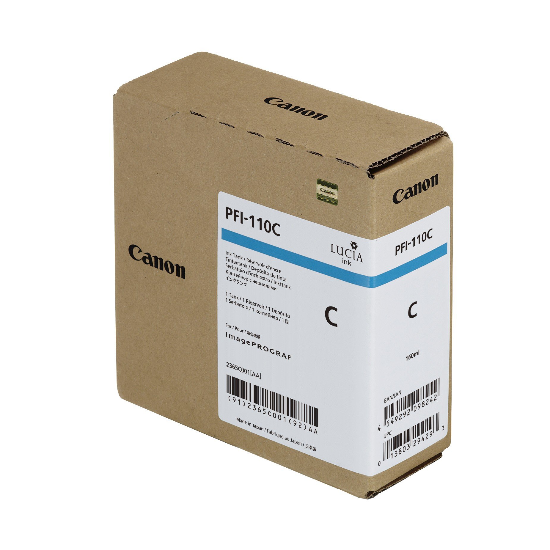 Canon PFI110C Compatible with IPF2000 Ink Cyan 2365C001 160 ml