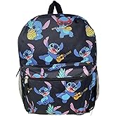 Fast Forward Disney Lilo & Stitch Pineapple & Guitar Print 16 Inch Kids Backpack