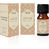 Oud Diffuser Oil, Oud Al Saher by Dukhni | 3 x 10ml Arabic Oil for Diffuser & humidifier | 100% Pure Halal, Oudh Essential Oil Blend | Relax with Home Aromatherapy, for Relaxation and Massage