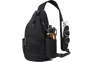 DEYACE Mens Sling Bag, Water-Resistant Large Shoulder Bag Small Single Strap Backpack Cross body Bag for Men