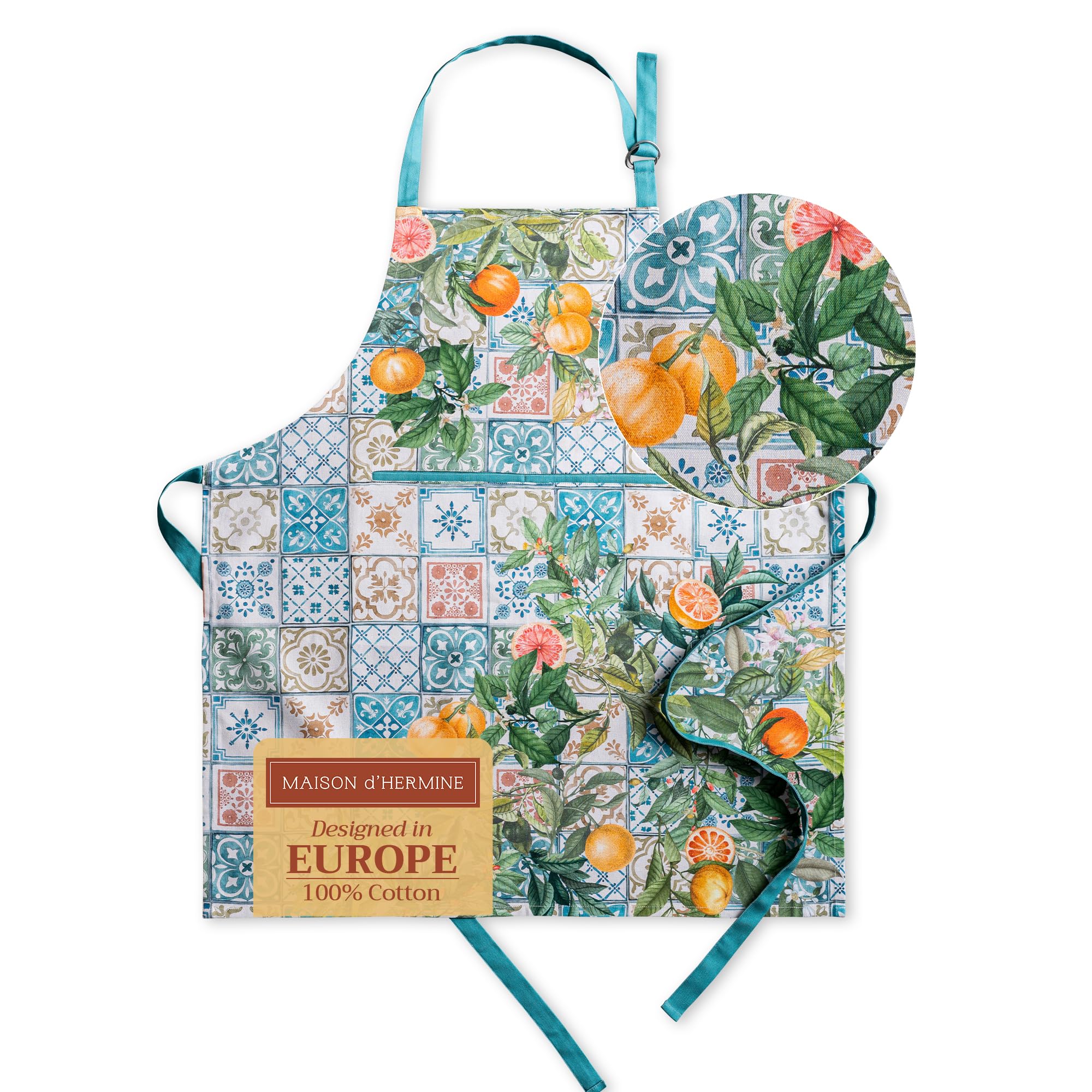 Maison d' Hermine 100% Cotton 1-Piece Kitchen Apron for women with Pocket Chef Apron and Mothers Day Gifts — image 1